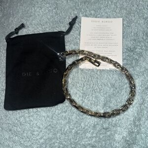 Eddie Borgo Supra Link Hand Carved 12K Gold-Plated Collar Necklace